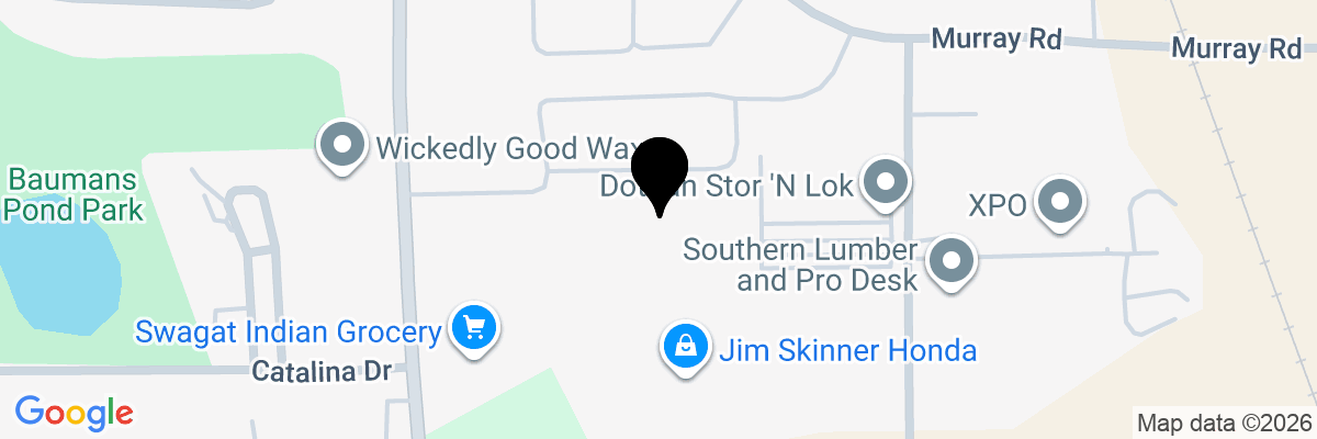 Map showing facility locations