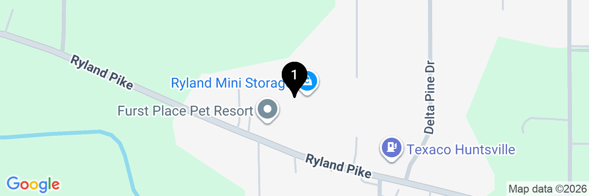 Map showing facility locations